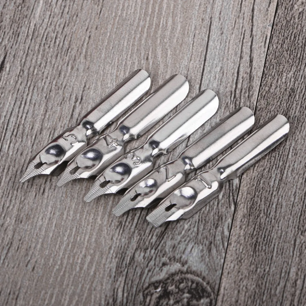 

Vintage Feather Quill Dip Pen Fountain Pens With Ink +5 Nibs Set Stationery Gift