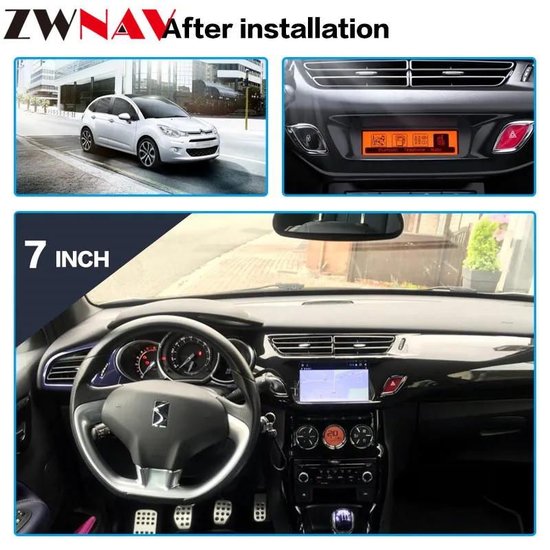 4+ 32G Android 9,0 Автомобильный gps dvd стерео для Citroen C3 DS3 2010- автомобильный Радио FM RDS DVD аудио vedio BT WiFi навигация головное устройство
