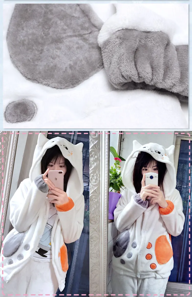 Свитер Natsume Yuujinchou Nyanko Sensei штаны с капюшоном фланелевый костюм для косплея|costume