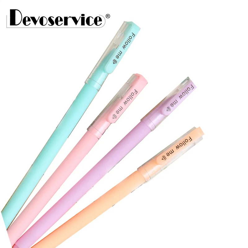 

12Pcs/Pack Standard Gel Pen 0.5mm Black Ink Stationery Cute Cartoon Candy Color Neutral Pen Office School Supplies