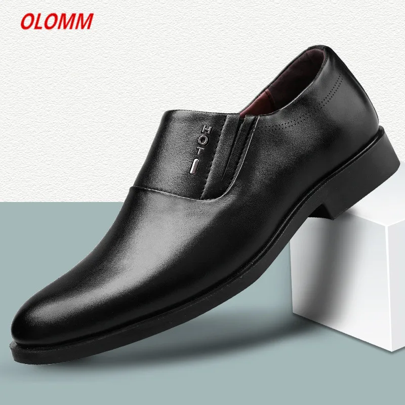 

The New mens dress italian leather shoes luxury brand mens loafers genuine leather formal loafers moccasins men