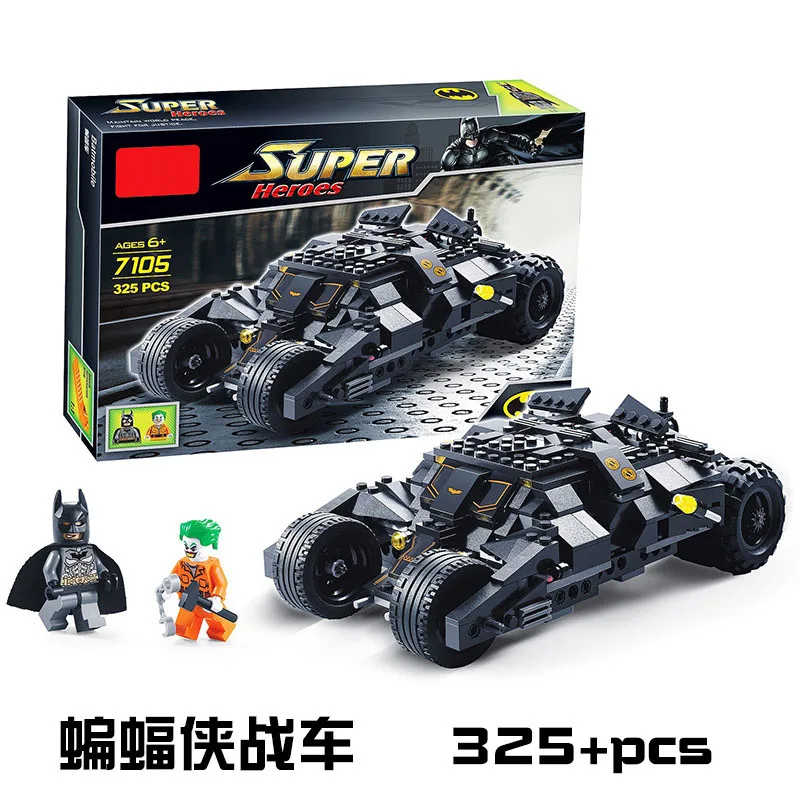 Супер герой Все кубики «Бэтмен» Бэтмобиль tumbler Batwing строительные блоки супер герой s игрушки для детей