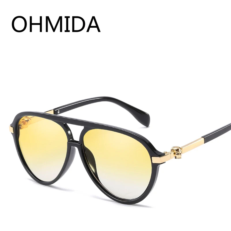 OHMIDA Модные Винтажные дизайнерские солнцезащитные очки с черепом женские