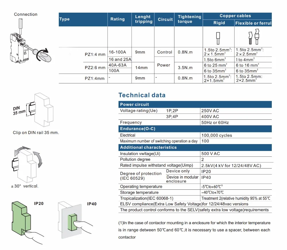 TOCT1 4P 63A 110V Катушка 400V~ 50/60HZ Din rail бытовой ac Контактор В соответствии с стандартом 4NO или 2NO 2NC контакторы