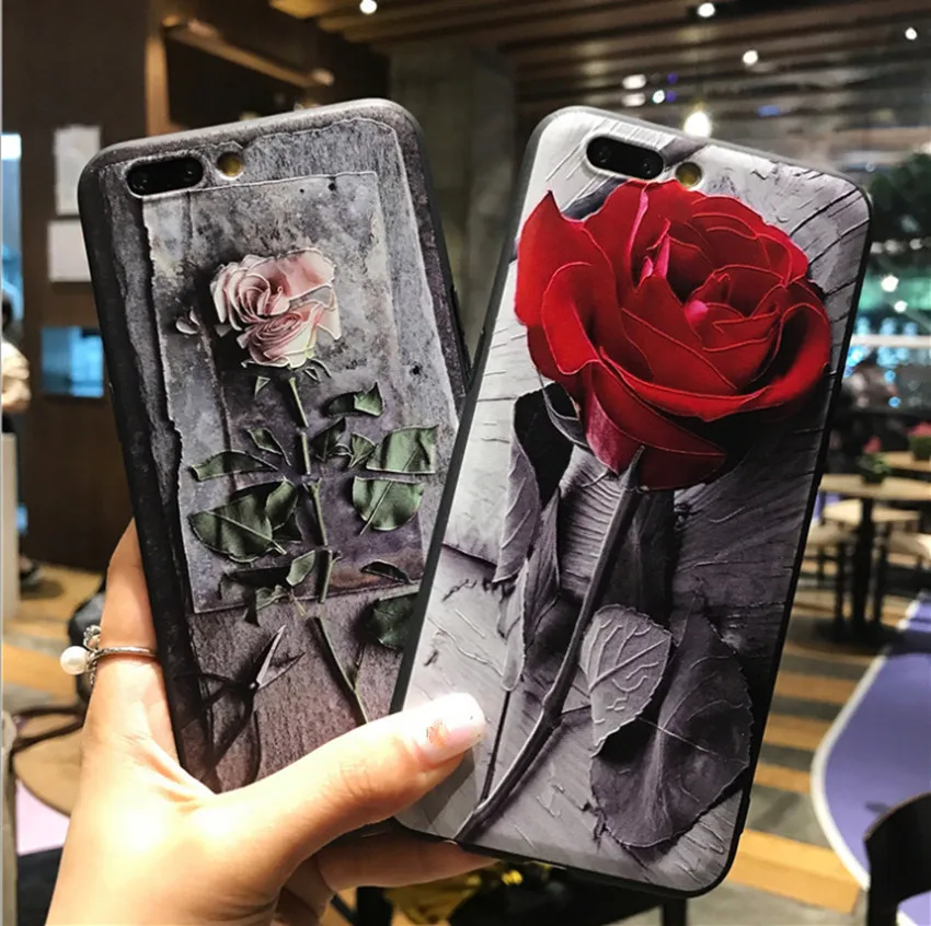Компактный Роскошный чехол для iPhone XS Max XR с красными розами чехлы телефонов X 8 7 6 6S