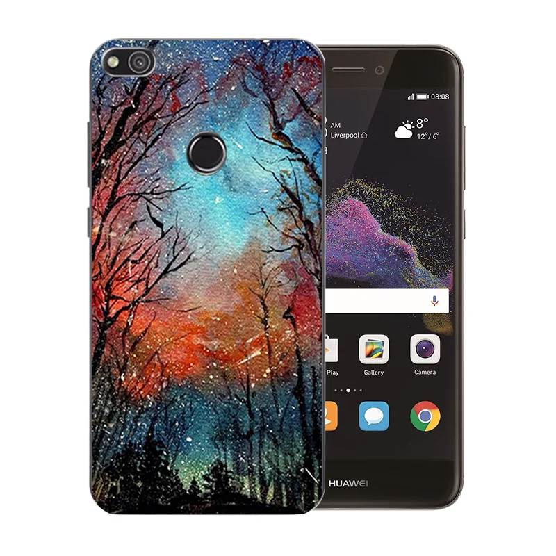 Мягкий ТПУ Телефон чехол для Huawei P8 Lite 2017/Honor 8 Lite/P9 2017/Nova Lite/GR3 2017 звездное небо