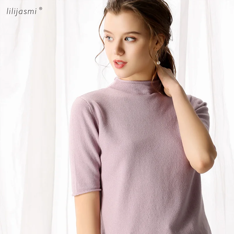 Женский свитер с круглым вырезом однотонный Повседневный пуловер из 2019 кашемира