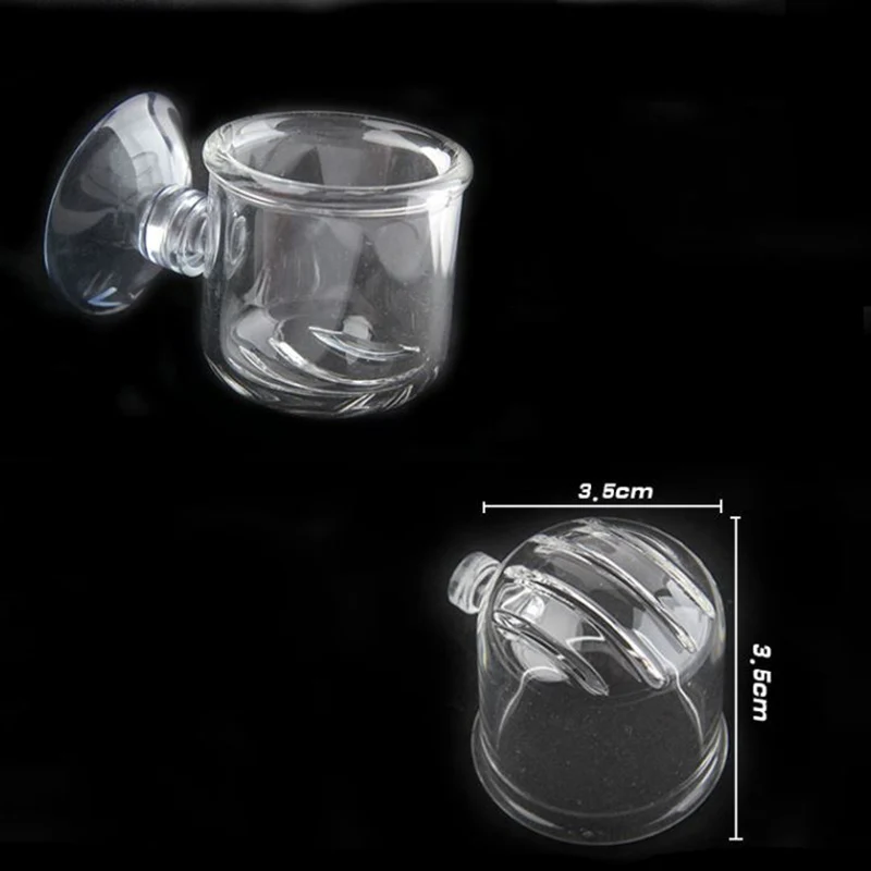 Водные принадлежности стеклянная чашка для кормления воды трава украшения