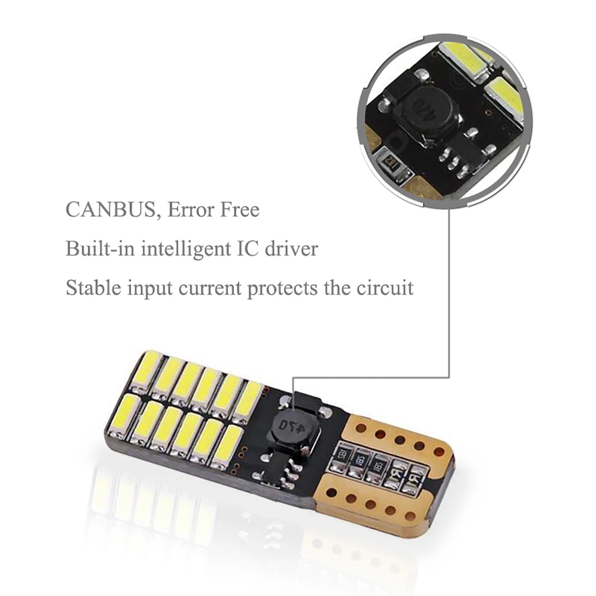 JOGMACHINE T10 24smd светодиодный светильник автомобильная лампа CANBUS без ошибок 4014 12В 24В