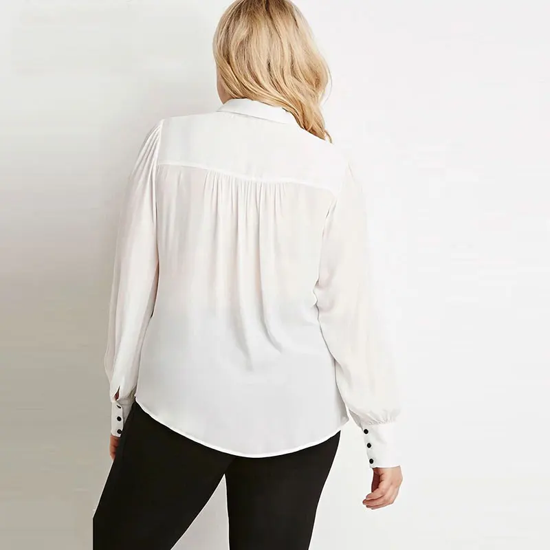 Kissmilk Plus Size New Fashion Women Bow Button Down Big White Long Sleeve Chiffon Preppy Style Blouse 3XL 4XL 5XL 6XL|women bathing suit