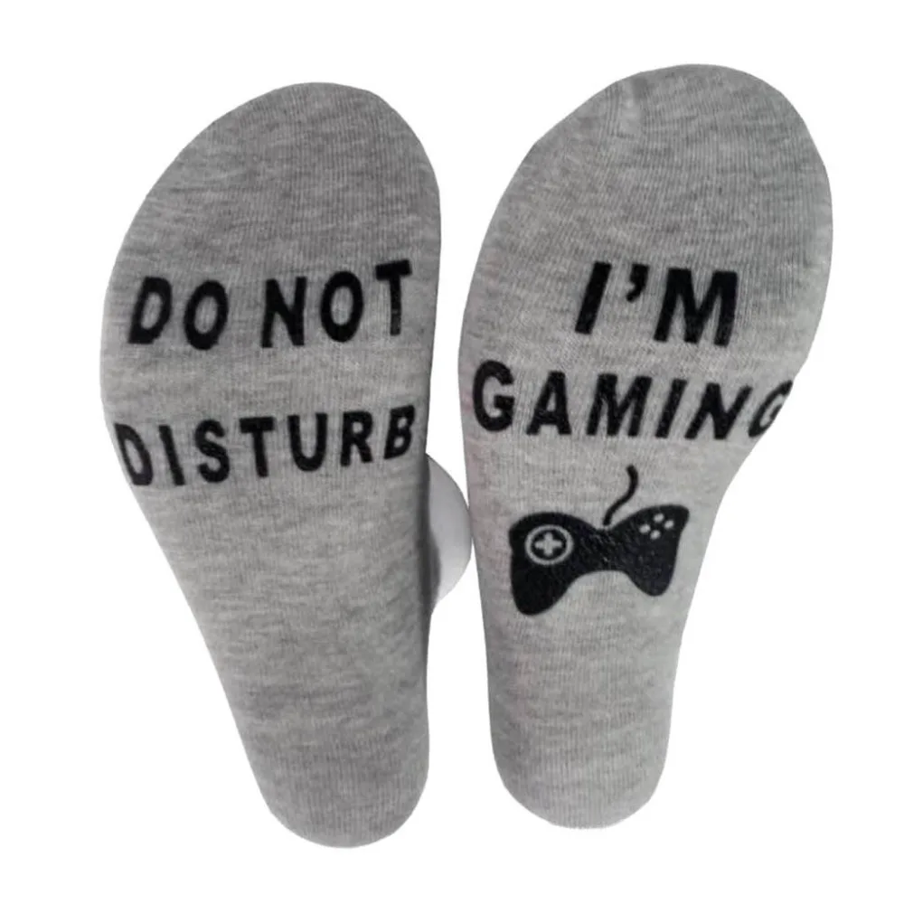 Men Unisex ɽo Not Disturb' Great Gamer Gift Letter Funny Short Socks fashion socksshort men sockscalcetines hombre invierno | Мужская