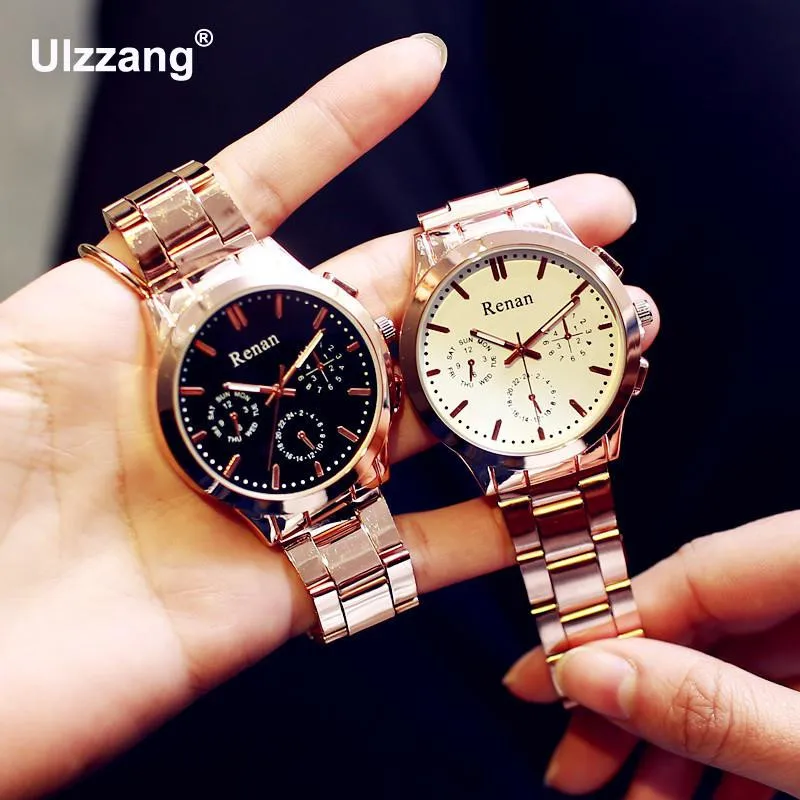 2017 Роскошные Женева Марка Модные Классические Золото Повседневная часы женщины