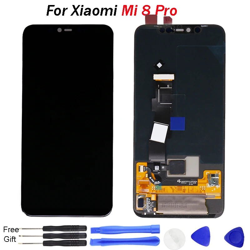 ЖК дисплей с рамкой для Xiaomi Mi 8 Pro сменный сенсорный экран дигитайзером отпечатков