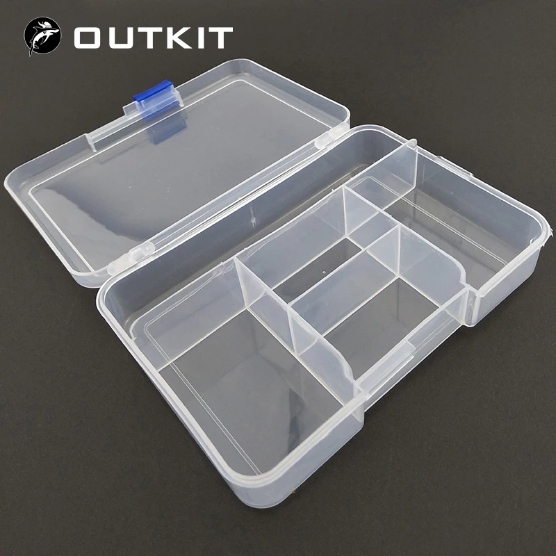 OUTKIT высокопрочная 14,3*9,9*3,3 см с 5 отделениями прозрачная видимая пластиковая коробка для рыболовной приманки коробка для рыболовных снастей