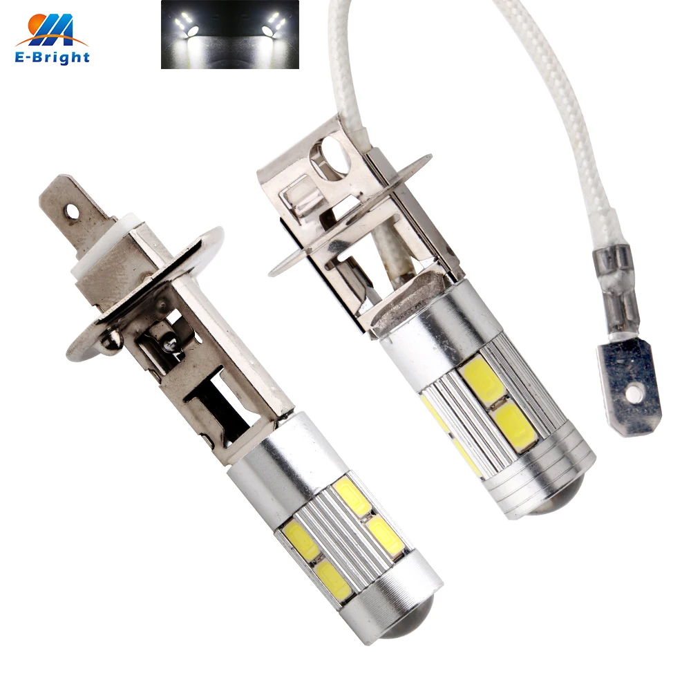10 шт. H3 H1 противотуманный светодиодный 5730 SMD автомобильный светильник белая
