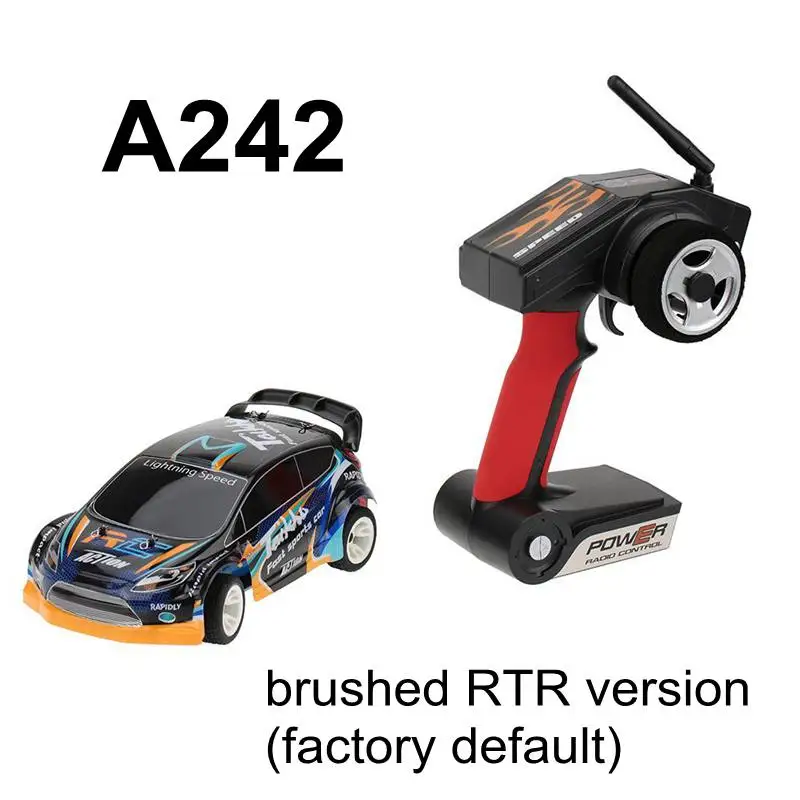 A242 brushed RTR RC WLtoys A202 A212 A222 A232 A242 A252 1:24 автомобиля ударная установка RTR бесщеточная модернизация EZRUN 2030 мотор 18A ESC AX5S 2,4 г радио - Цвет: A242 brushed RTR
