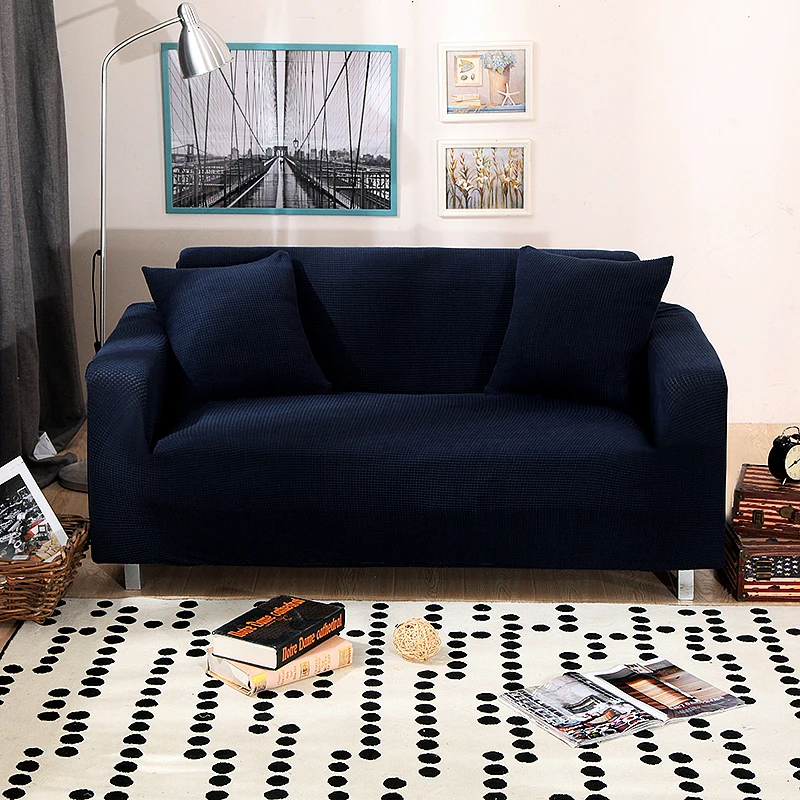Классическое однотонное защитное покрытие для дивана из спандекса с попкорном