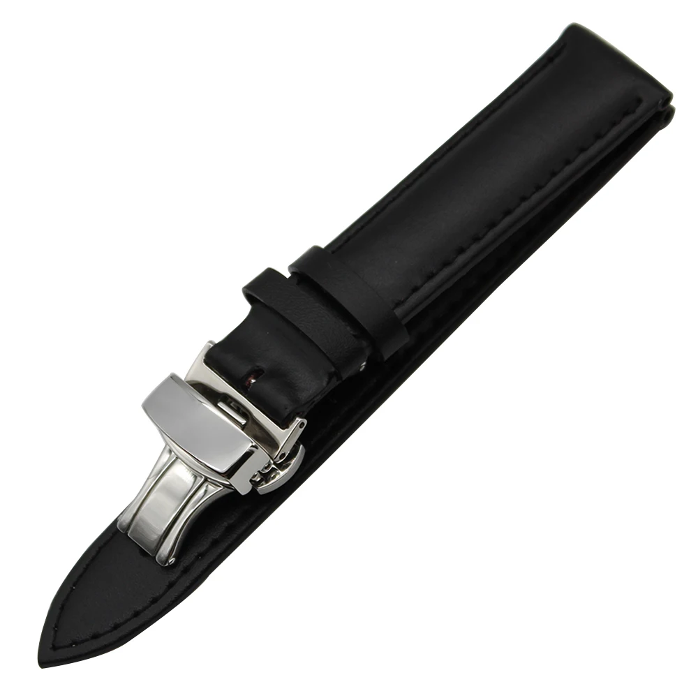 18mm Genuine Leather Band for Huawei Watch / Fit Honor S1 Asus ZenWatch 2 Women WI502Q Butterfly Clasp Strap Wrist Belt Bracelet | Наручные
