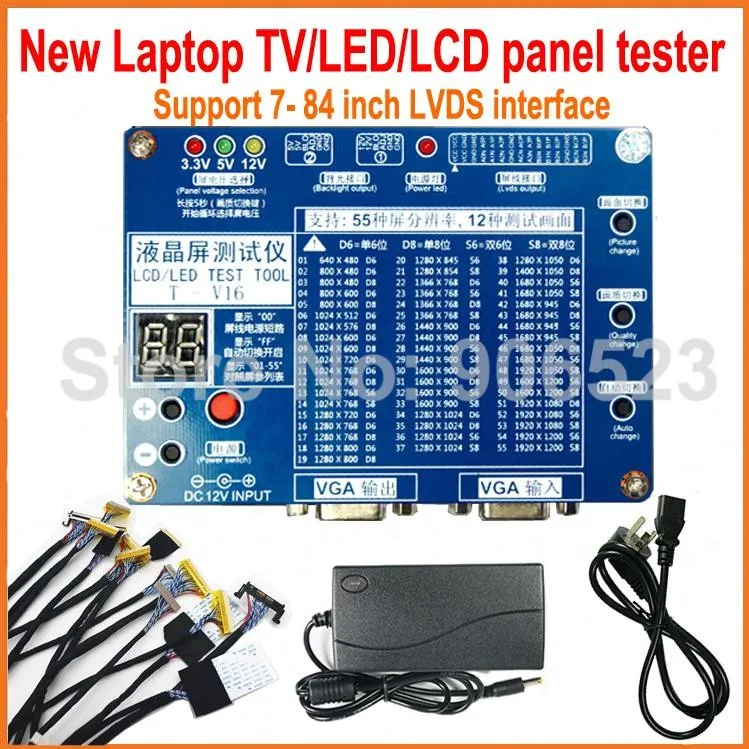 Новое обновление ноутбука ТВ/lcd/светодиодный набор инструментов для тестирования набор ЖК-панели тестер поддержка 7-84 дюймов LVDS интерфейс 14/линия экрана