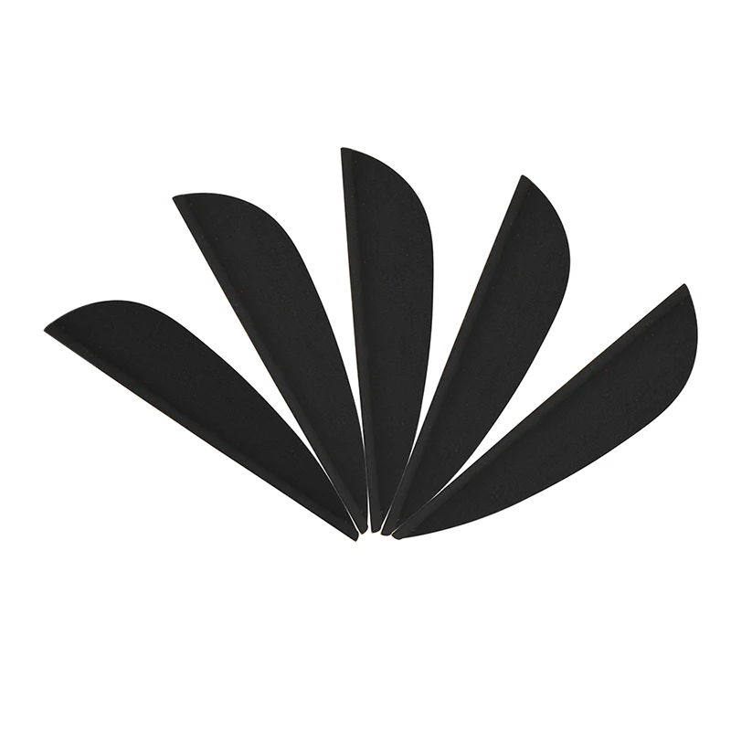 Black 200 шт. 1,7" стрелы для стрельбы из лука перо резиновые Vanes Fletching Fletche стрелы DIY Инструменты для лука наружная практика стрельбы аксессуары - Цвет: Black