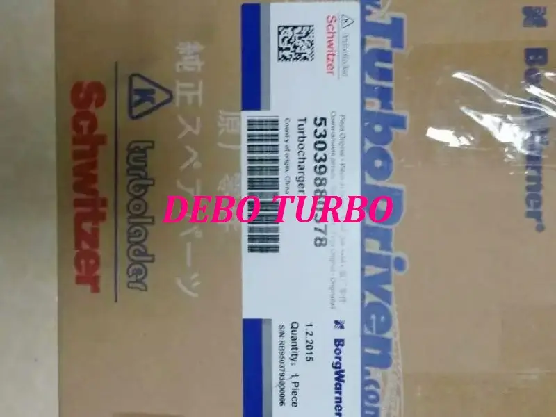 Новый оригинальный K03/5303 970 0378 0375R9 Турбокомпрессор для Citroen C4 DS 207 308 3008 5008 RCZ EP6DT/EP6CDT