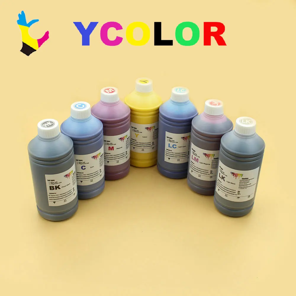 Краситель для принтера Epson Stylus Pro 1000 7600 9600 4800 7800 7880 9800 DX5 4400 мл * 7|Наборы заправки