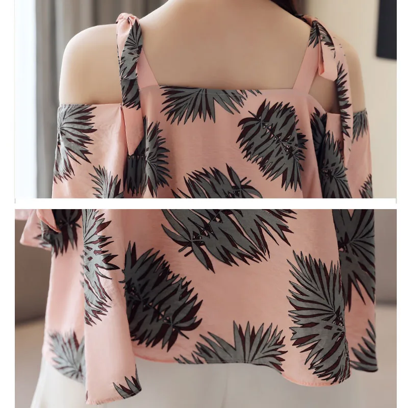 

Womens Tops And Blouses 2021 Ladies Tops Chiffon Blouse Shirt Print Bow Top For Women Slash Neck Flare Sleeve Harajuku 4492 50