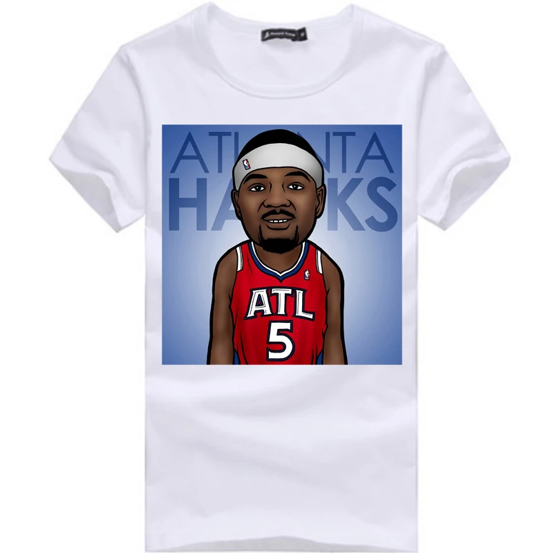 Тонкий мужская майка 2017 Новый Мультипликационный Персонаж ATL 5 О-Образным Вырезом