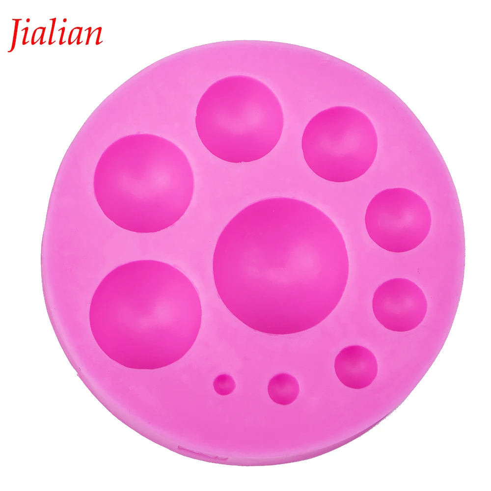 Jialian 3D Высококачественная жемчужная сферическая круглая силиконовая форма для