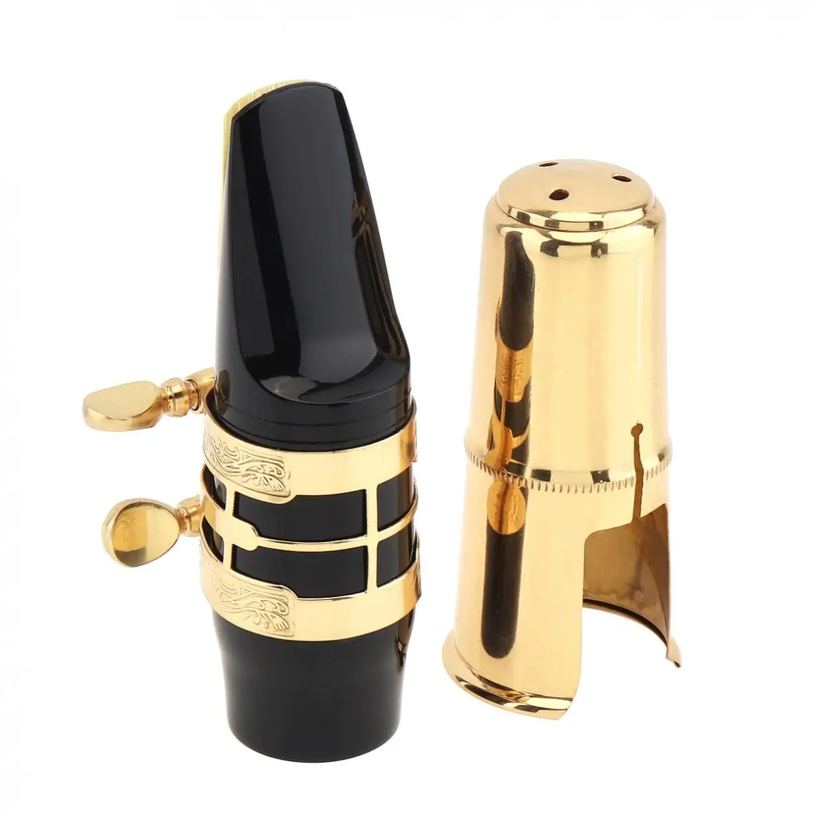 Высококачественный саксофоновый мундштук Alto bE резной цветок позолоченный