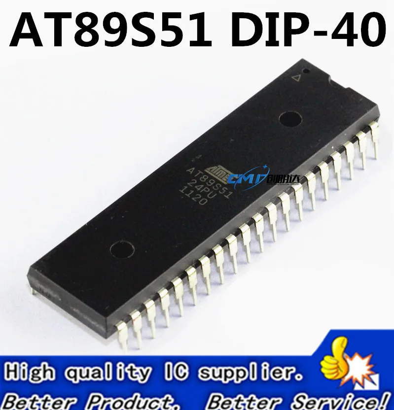 

Free shipping 5pcs/lot AT89S51 AT89S51-24PU DIP40 microcontroller new original