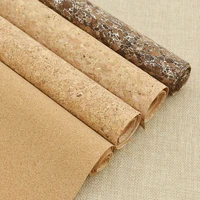 135 21cm solid color natural stone texture cork faux leather fabric for diy craft bag shoes garment sewing decor patchwork