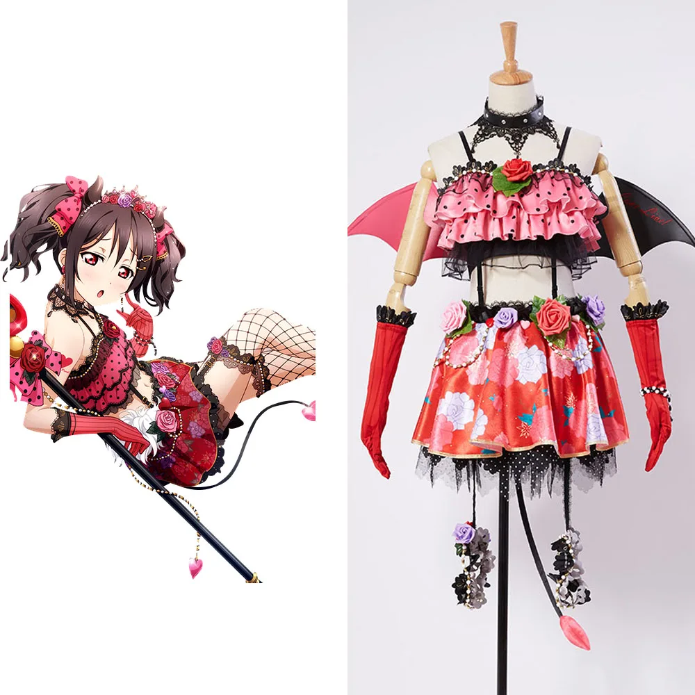 Love Live! Lovelive Nico Yazawa Комплект с рисунком маленький демон/дьявол Косплэй Пробуждение