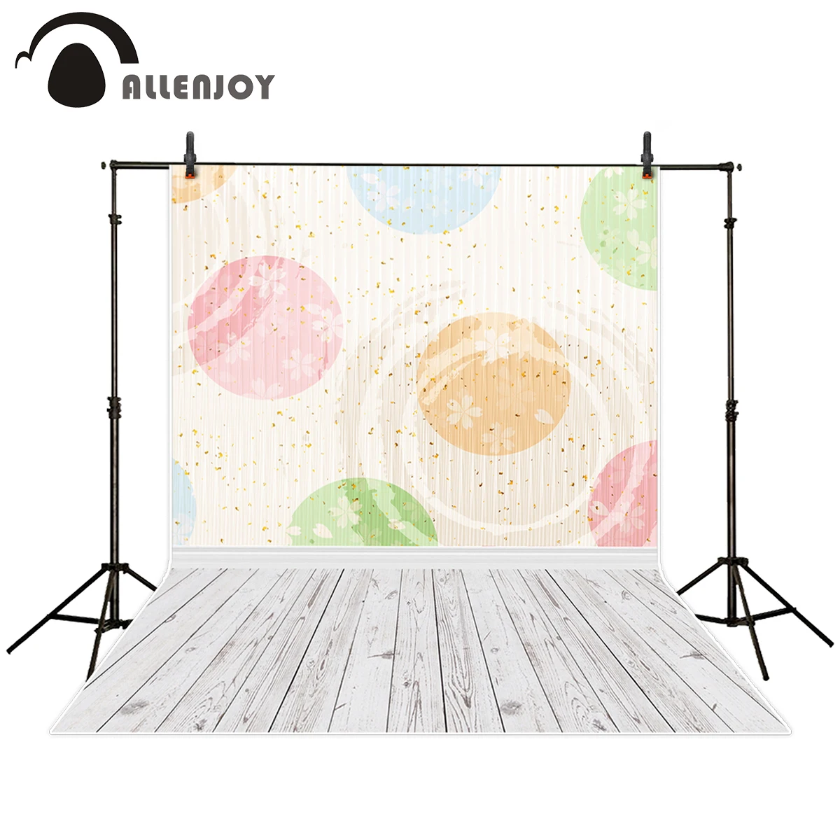 Allenjoy фоны для фотостудии цветущая вишня красочный круглый новогодний деревянный
