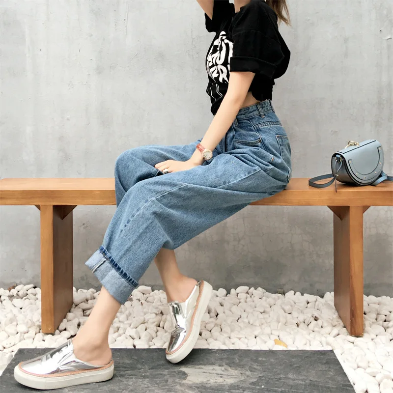 Женские брюки с широкими штанинами Новинка 2019 года сезон осень зима свободные