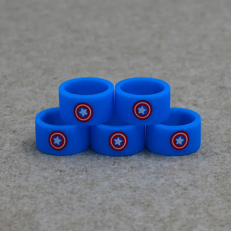 50 шт. США капитан логотип силиконовая резина вейп браслет кольца и силиконовые