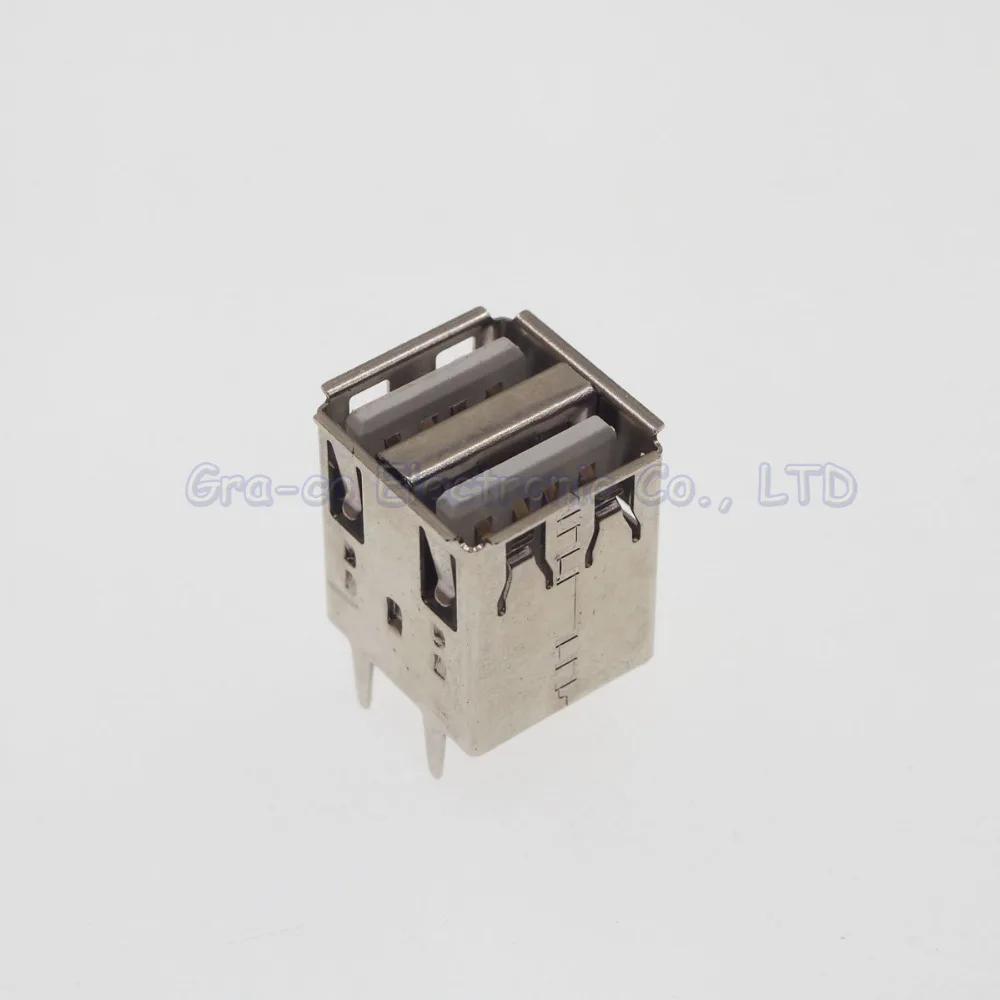 10 шт. двухслойная USB розетка 8P 180 градусов A Тип Вертикальный DIP|socket steel|usb socket connectorusb
