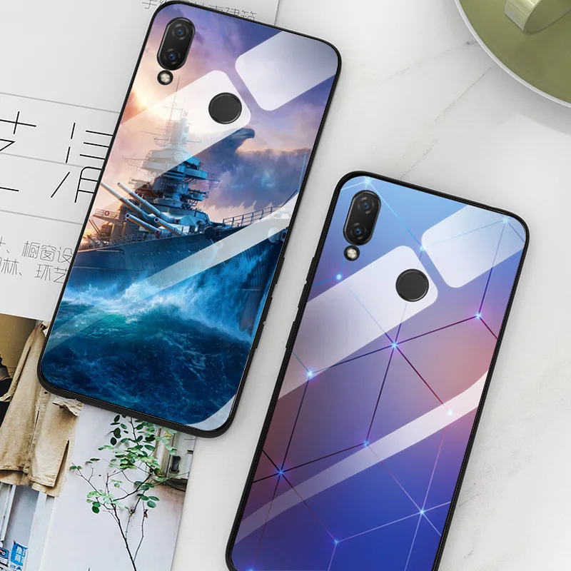 Мягкий край задняя крышка чехол для Huawei Honor 8X6 5 &quotзакаленное стекло бампер 8X8 X