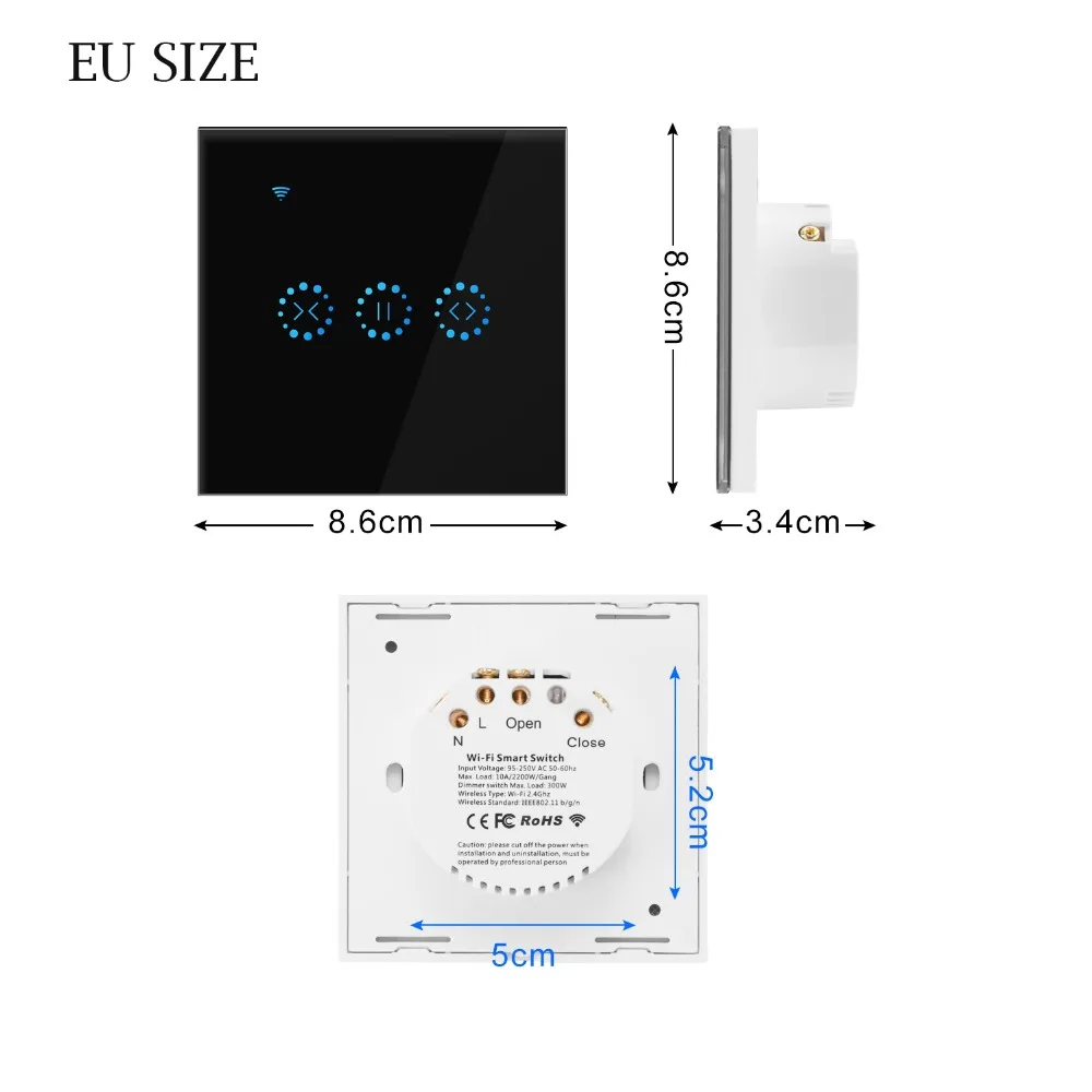 Ewelink Wi-Fi Электрический переключатель жалюзи Сенсорное приложение Голосовое управление от Alexa Echo AC110 до 250 В для механического ограничения двигателя жалюзи