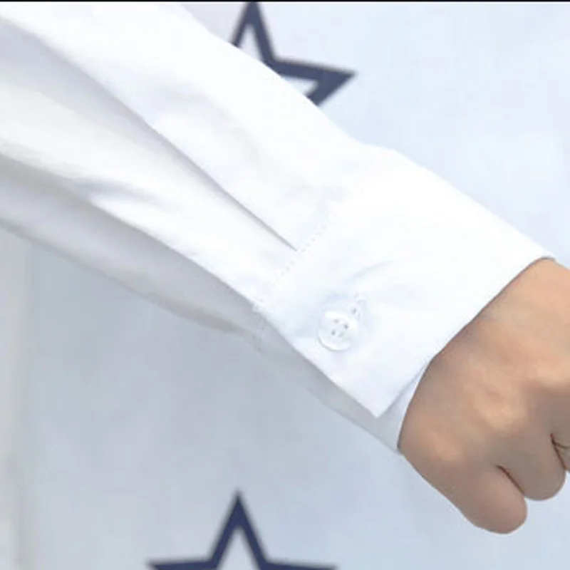 Женские белые осенние рубашки из 100% хлопка коллекция 2016 года повседневные с