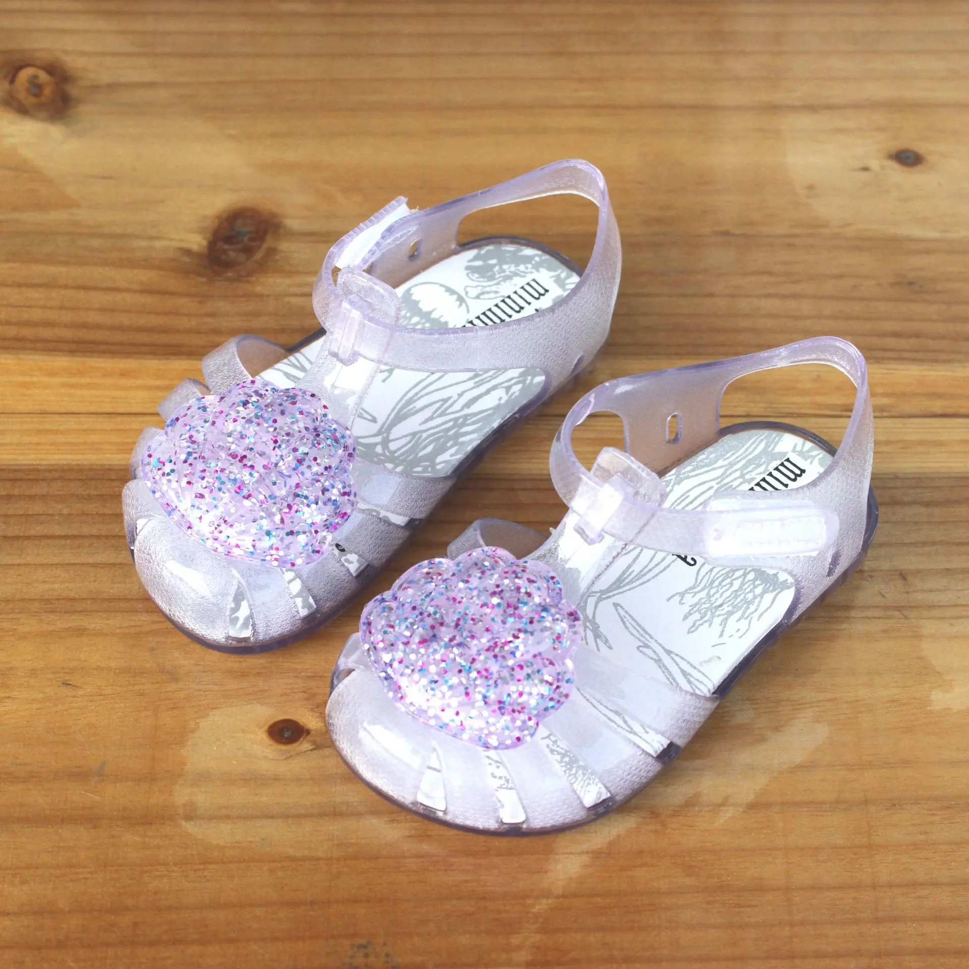 Mini Melissa/желе сандалии для девочек с фруктовым мороженым прозрачные детская обувь