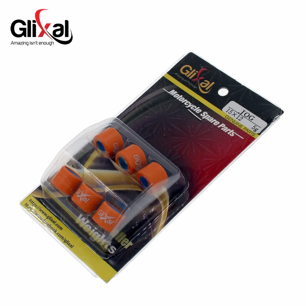 Glixal 15X12 мм высокопроизводительных гоночных вариатор ролик Набор весов 1PE40QMB Minarelli 50cc 2-х тактный двигатель скутер(4g-10 г