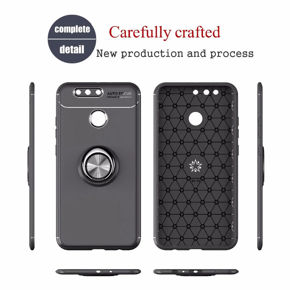 VBNM Luxury Soft Cases for Huawei Honor View 10 V10 phone Case V9 8 Pro Cover View10 8Pro Rotating silica gel |