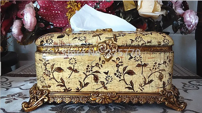 

Resin European Tissue Box Luxury Home Decoration Napkin Box Ancient Creative Fashion Paper Box Gift for Boy and Girls