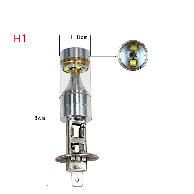 2x30 Вт 6 SMD 1156 1157 H1 H3 H4 H7 H8 Автомобильный светодиодный супер яркий свет высокой