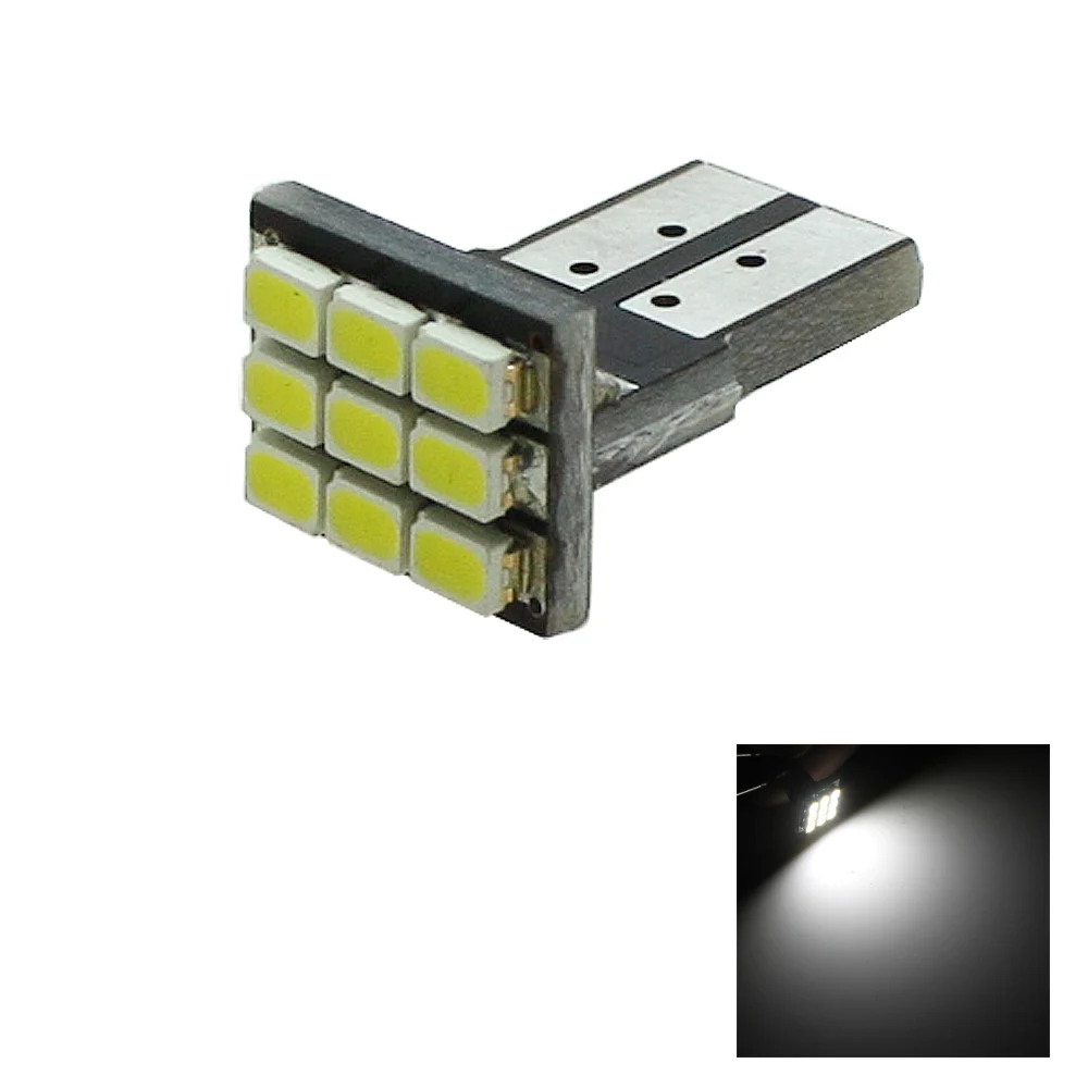 5 шт. T10 W5W 9 1206 SMD светодиодный Диод белого света DC 12V автомобильный купол для чтения