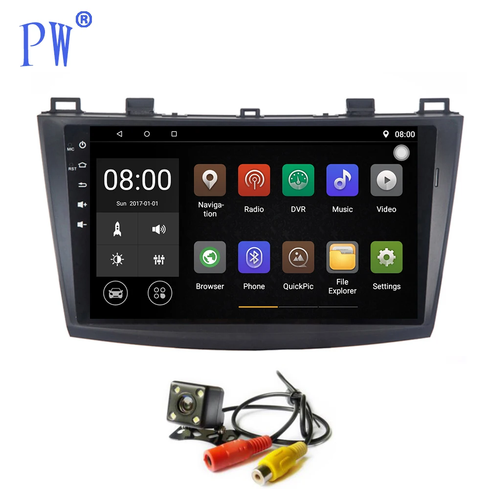 Android 7 1/8 0 автомобильный Радио плеер GPS Navi для Mazda 3 Axela 2009 2014 стерео Мультимедийный