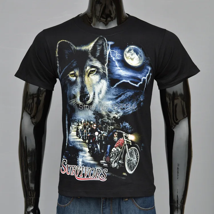 New hot men summer 3D t shirt street fashion casual o neck 3d shirts thailand design wolf Europe|t-shirt cat|t-shirts dealerst-shirt cutter |
