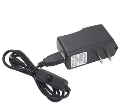 US Plug and USBCable Для Raspberry Pi 3 AC источник питания 5V 2.5A USB зарядное устройство адаптер/переключатель вкл. Выключения микро USB кабель для Raspberry Pi 3 model B+ plus - Цвет: US Plug and USBCable