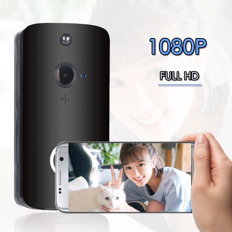 FCCWO Full HD 1080P WIFI дверной звонок умный IP беспроводной домофон PIR Обнаружение